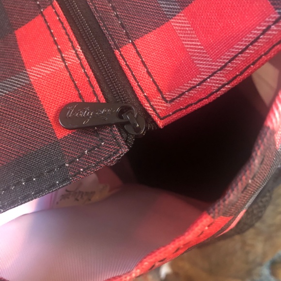 Thirty-One Buffalo Plaid Tote bag/weekender - Picture 7 of 14